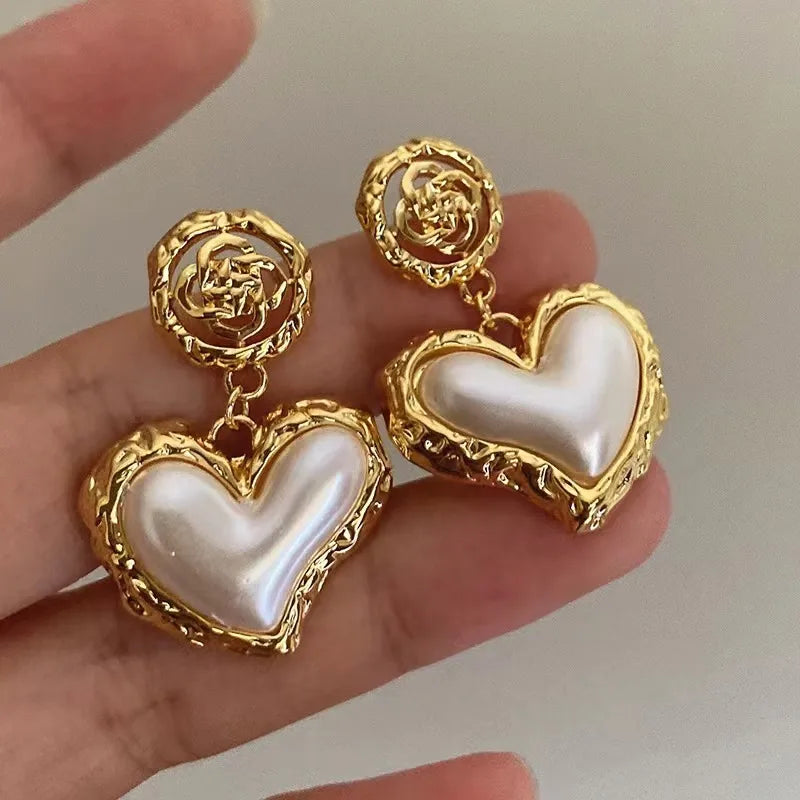 Boucles d’oreilles perles d’or