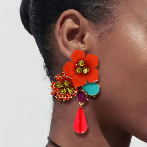 boucle d'oreille FOREVER effet corail