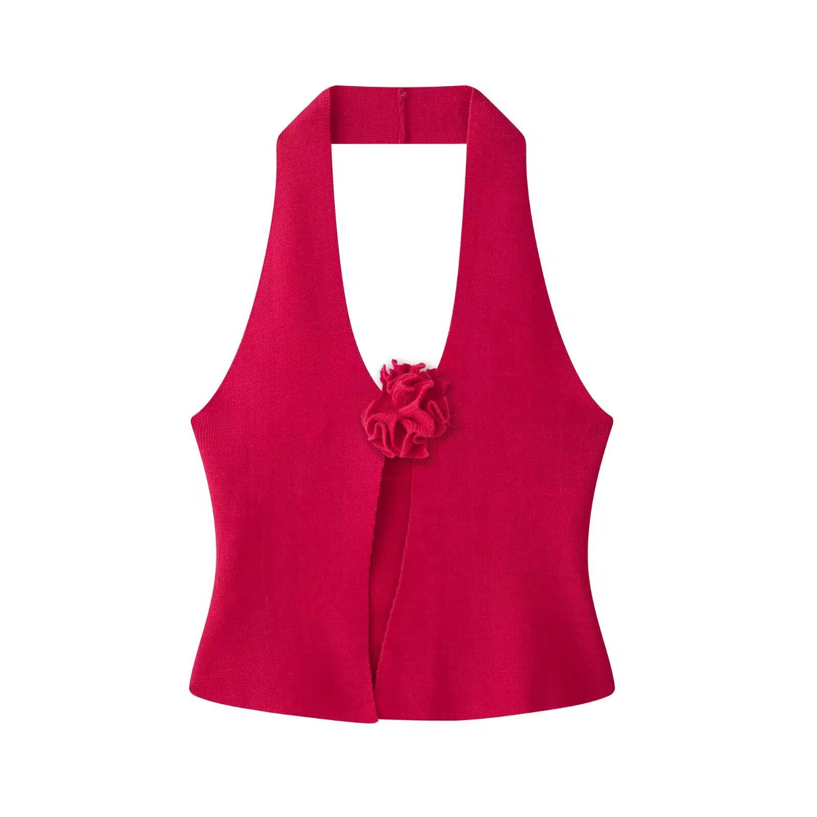 Top Flora - top tricot ouvert à l'avant