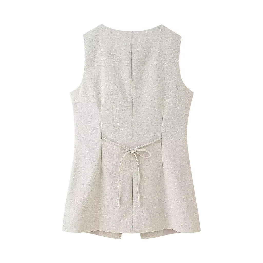 Ensemble jupe et chemise en lin KELIA