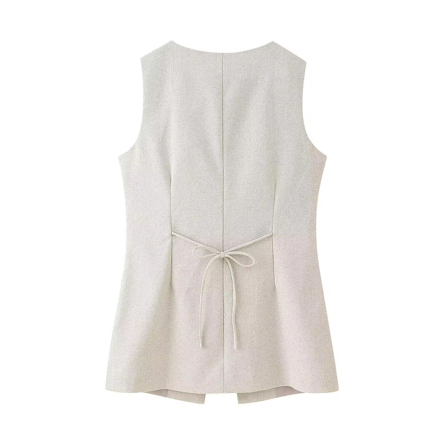 Ensemble jupe et chemise en lin KELIA