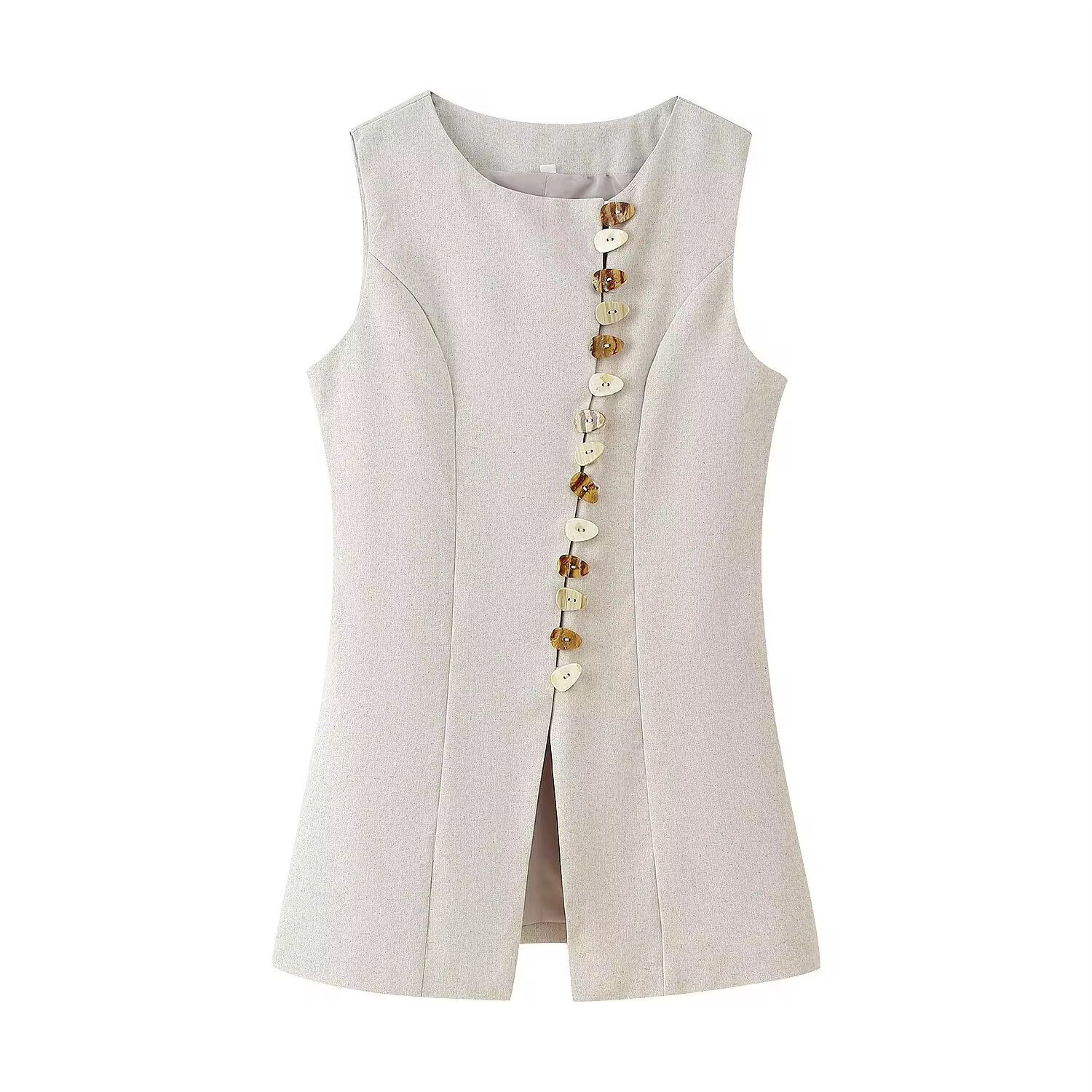 Ensemble jupe et chemise en lin KELIA