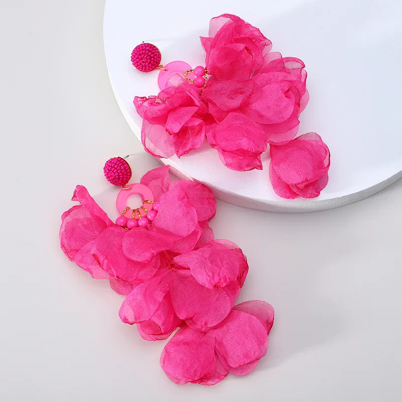 Boucles d’oreilles petal fabric