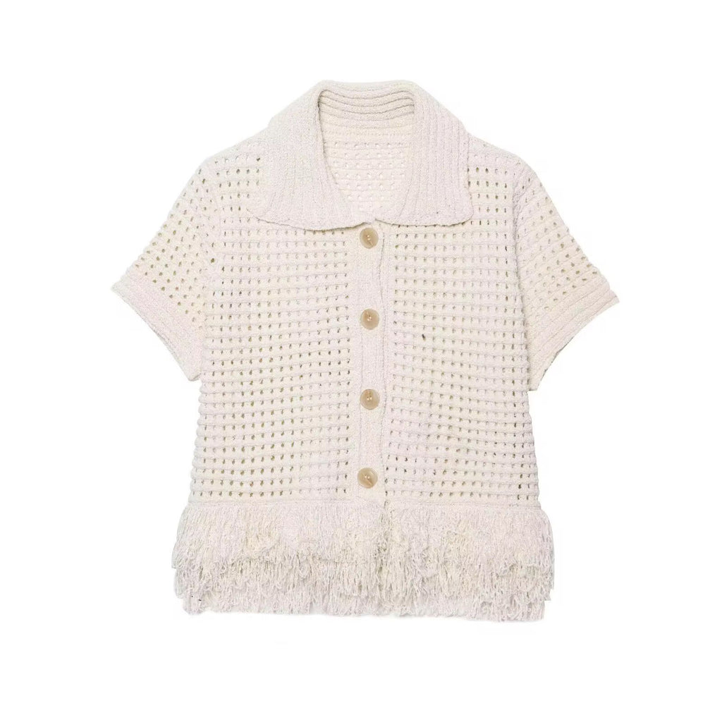 Ensemble jupe et chemise en maille MARBELLA
