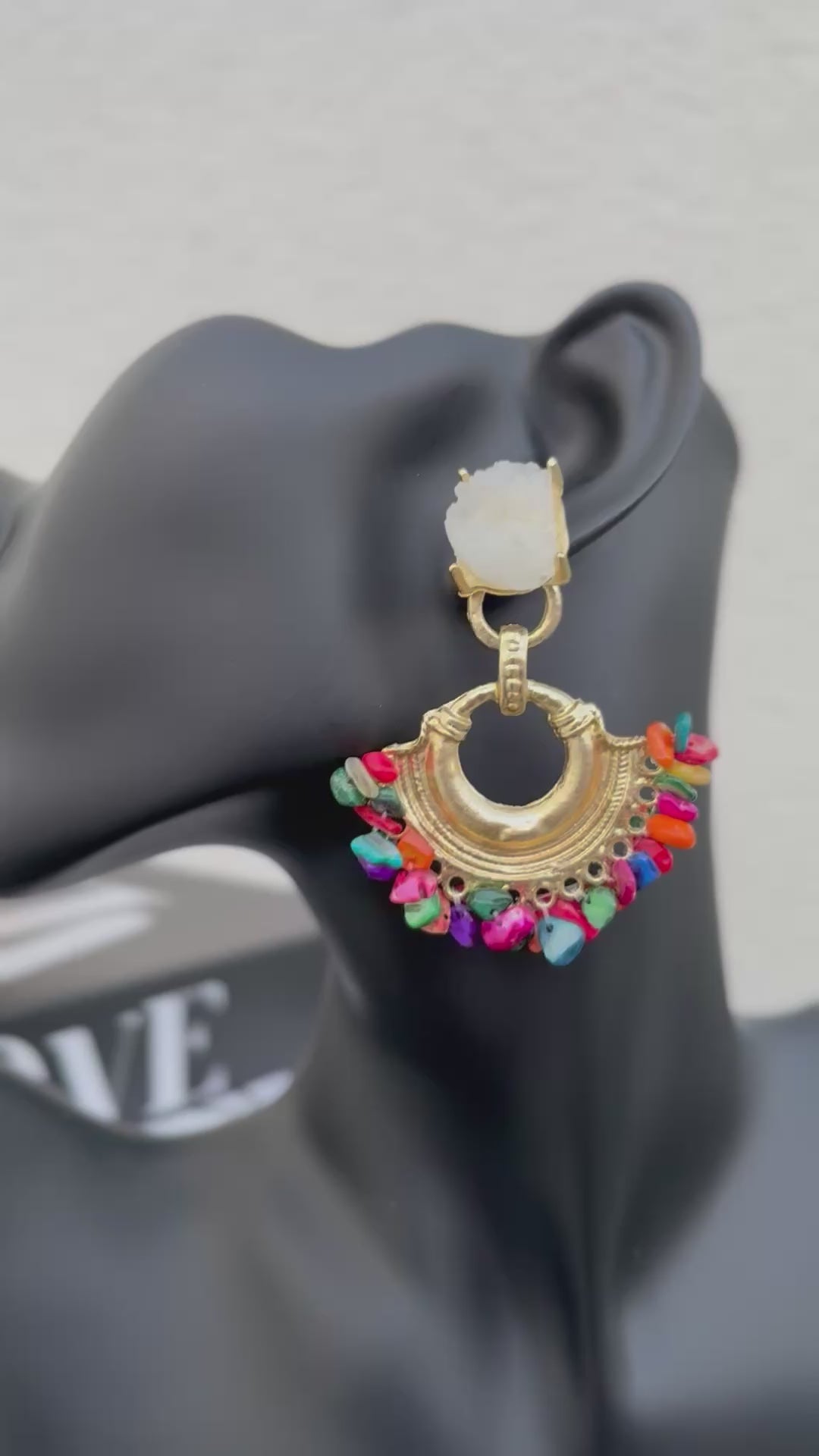 Boucle d’oreille mosaïque Jaipur