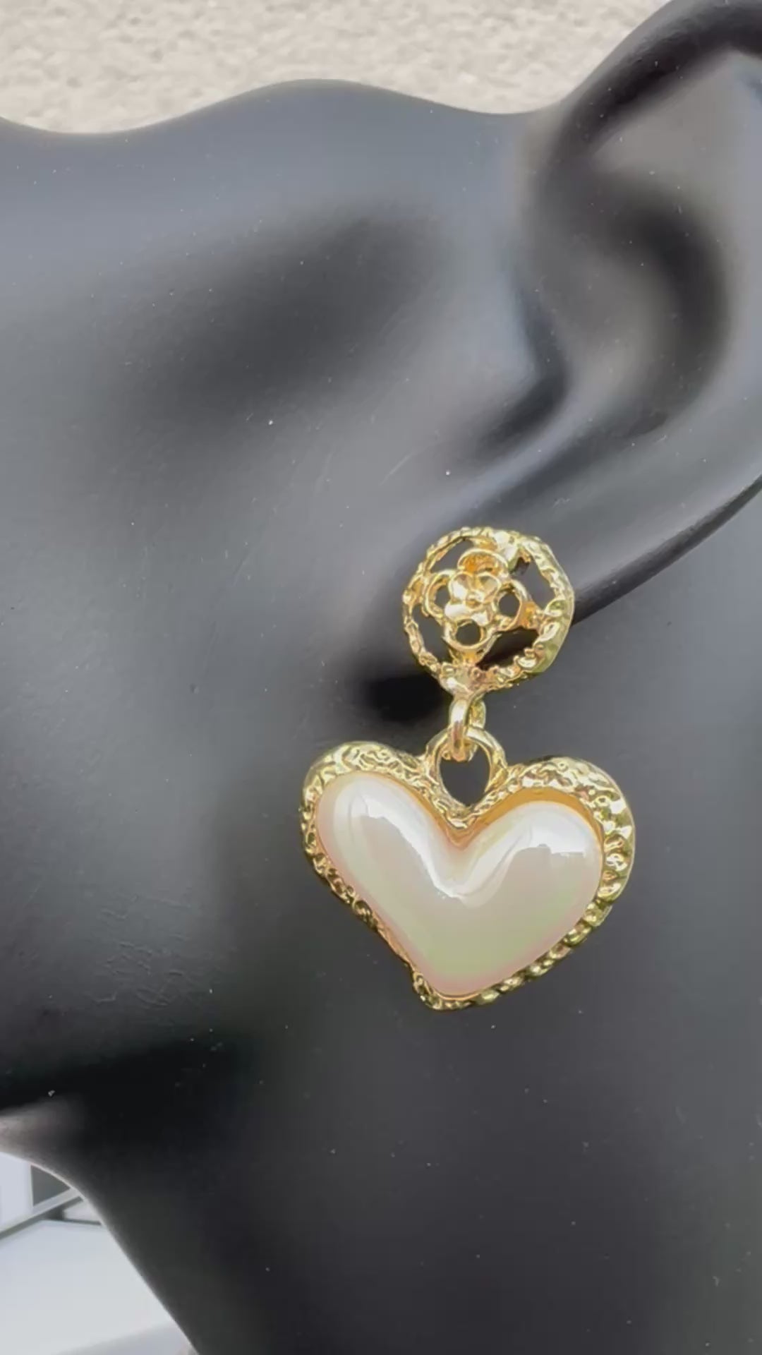 Boucles d’oreilles perles d’or