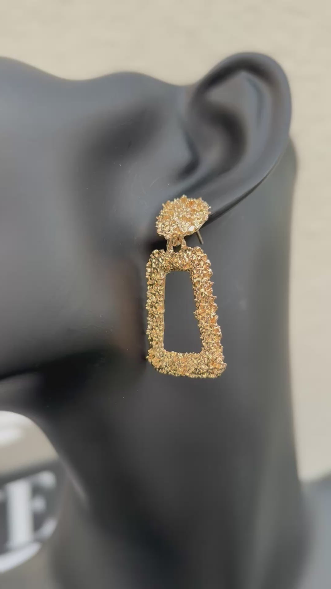 boucle d'oreille cylindre or